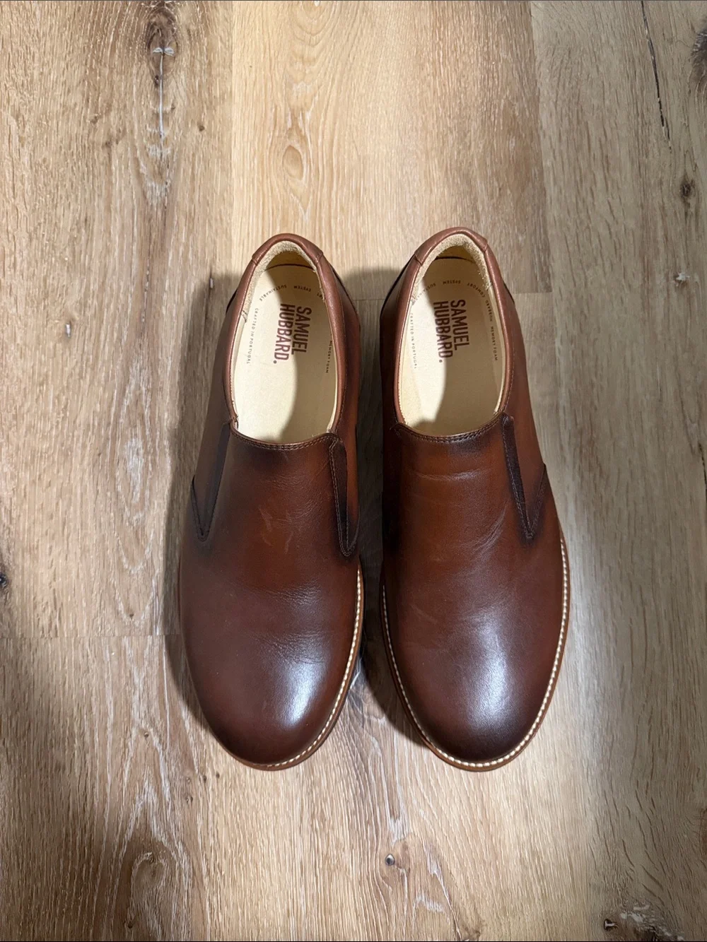 Men's Brown Leather Slip-On Loafers — Classic Comfort